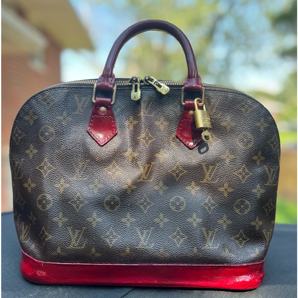 🇫🇷Louis Vuitton Alma 🌹1996 painted. See description for call outs.